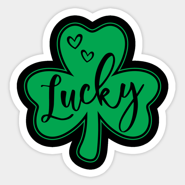 Lucky Shamrock- St. Patrick's Day Sticker by scottgarland